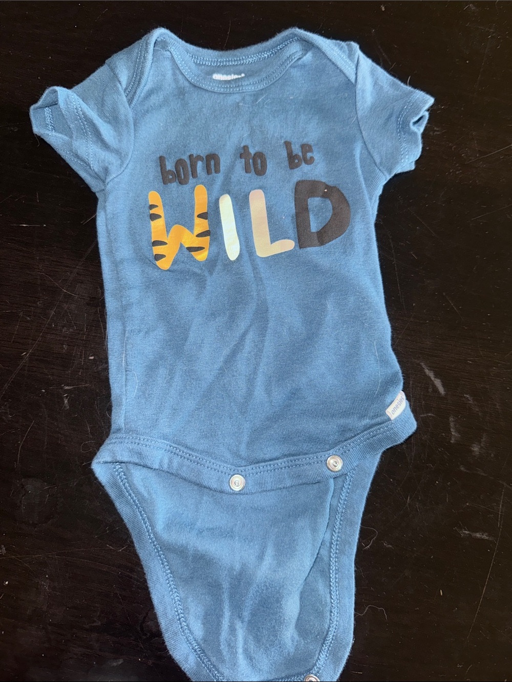 Born to Be Wild Blue Baby One-Piece Bodysuit
